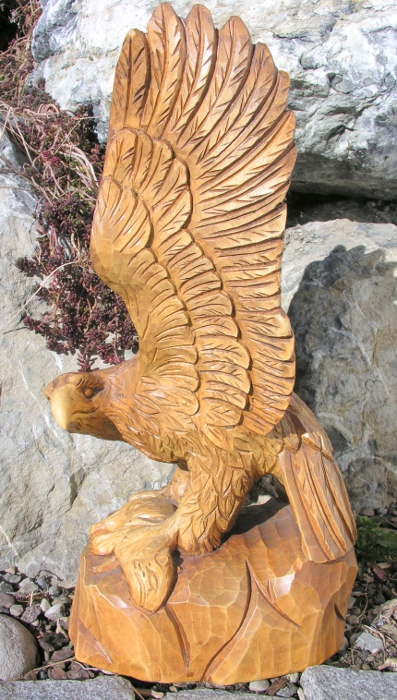 Adler, 32 cm, Rohling zum Schnitzen