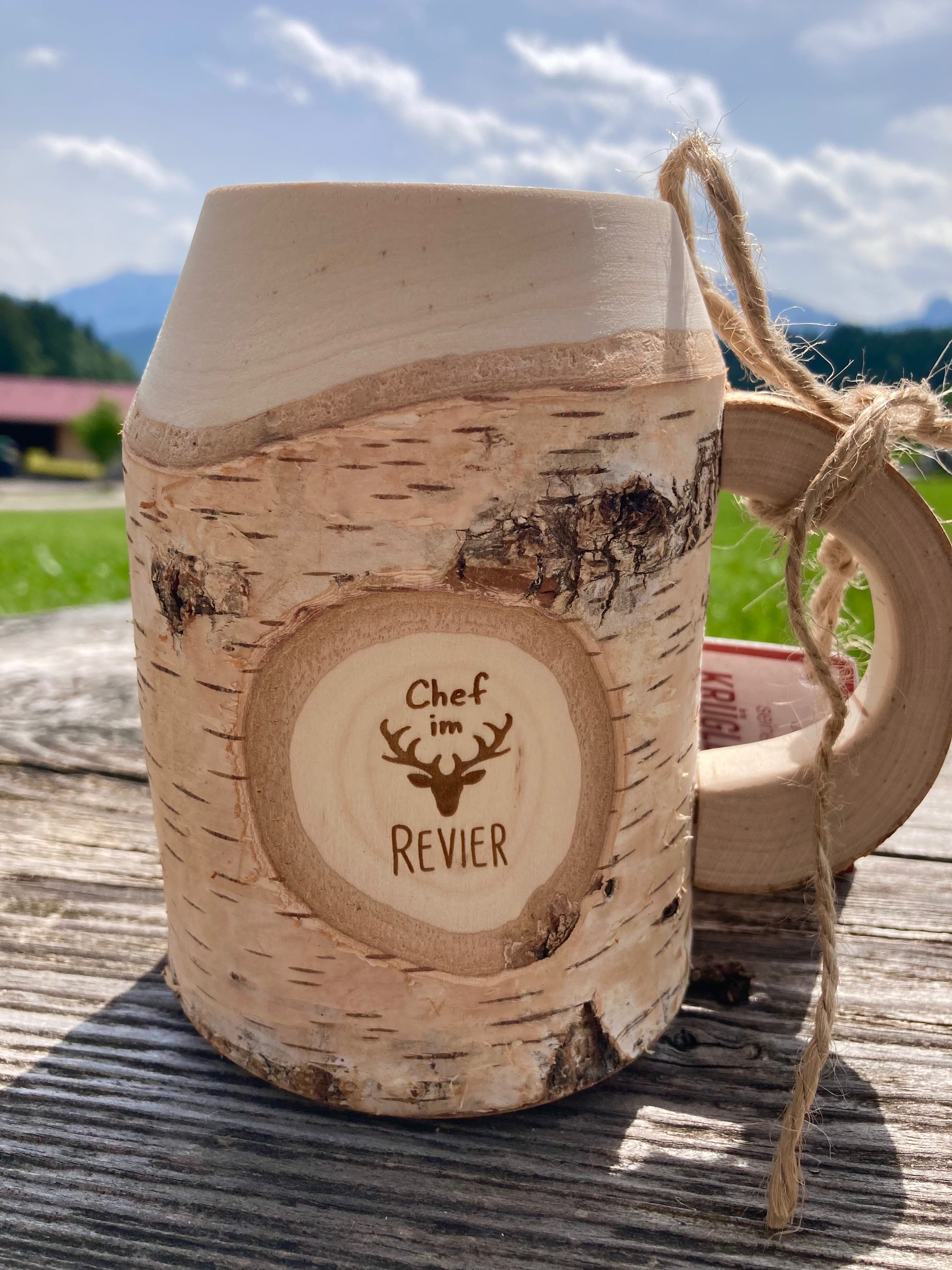 Bierkrug aus Holz 0,4Liter