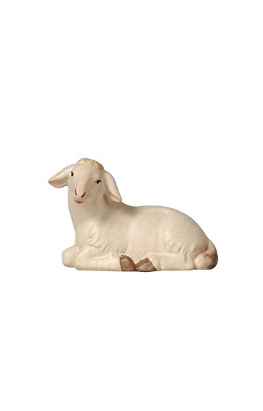 Schaf liegend zur geschnitzten modernen Krippe