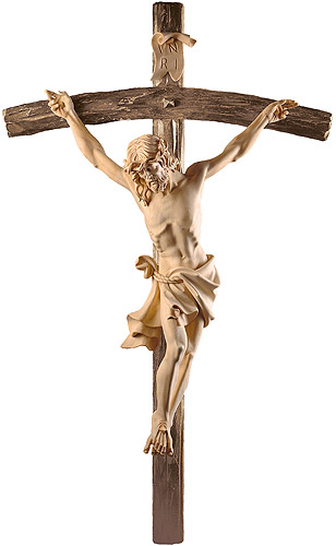 Alpen-Christus am Kreuz, geschnitzt