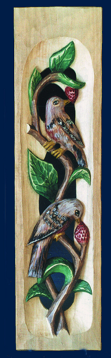 Relief Vögel, 60 cm, Rohling zum Schnitzen
