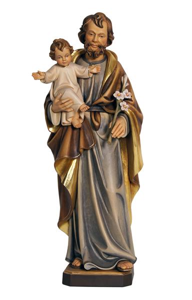 Hl. Josef mit Kind, geschnitzte Figur