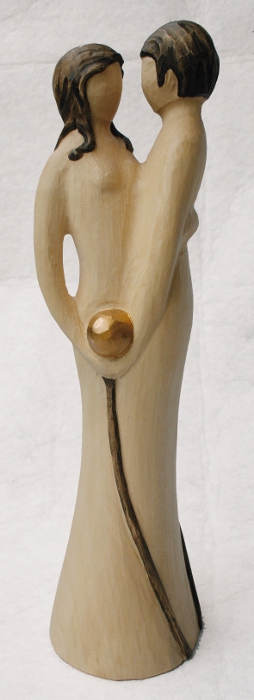 Einigkeit, handgeschnitzte Figur aus Holz