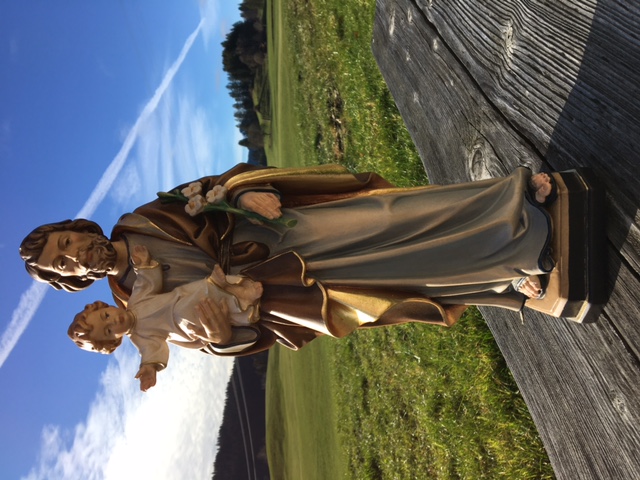 Hl. Josef mit Kind, geschnitzte Figur