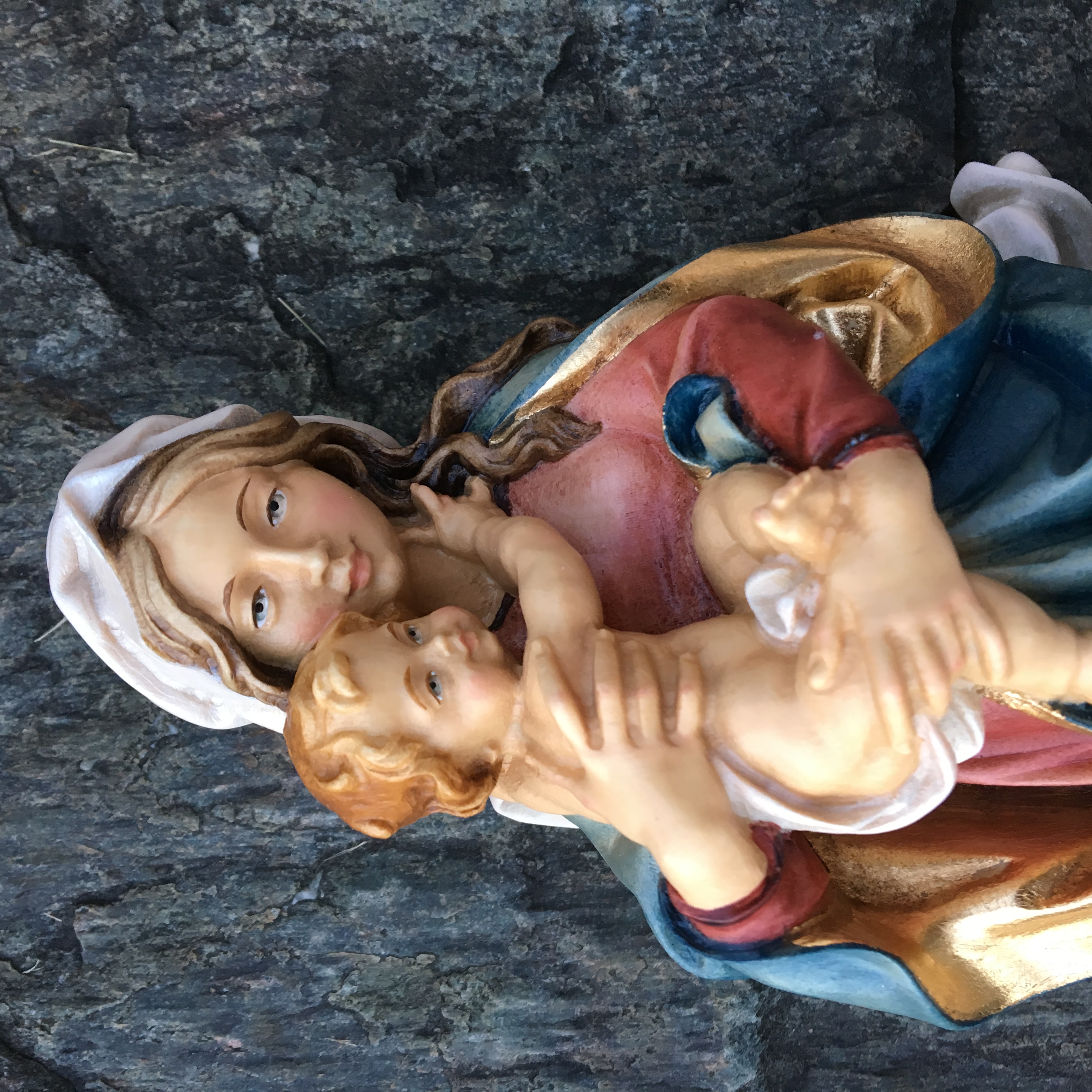 Madonna mit Kind sold - Holzfigur (geschnitzt) Mutter Gottes (80cm)