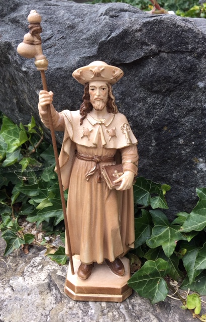 Heiliger Jakobus, Figur aus Holz geschnitzt, 32 cm
